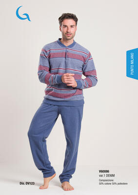 PIGIAMA UOMO M/L V60086 Tellini S.R.L. Veleprodajna odjeća